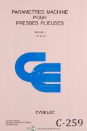 Cybelec-Cybelec parametres Machine Pour Presses Plieuses, Francais Manual Year (1988)-Parametres-Version 1 26.10.89-01